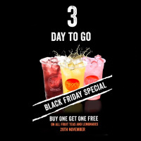 🎉✨ 3 DAYS TO GO! ✨🎉 

Get ready for the ultimate Black Friday Deal at Pearls Bubble Tea 🖤 🧋 
Buy 1, Get 1 FREE on ALL Lemonades & Fruit Teas! 🍋🍓🍑 

👉 Mark your calendars, bubble tea lovers! This deal is too good to miss. Bring a friend or treat yourself to double the fruity goodness. 😍 

🗓️ When: Starts this Black Friday! 

🌟 Tag your bestie and get hyped for the sweetest deal of the season. #BubbleTeaLove #BlackFridayDeals 

🕒 Countdown starts NOW…3 DAYS! ⏳ 

Let’s make your sip extra special! 💛🍹